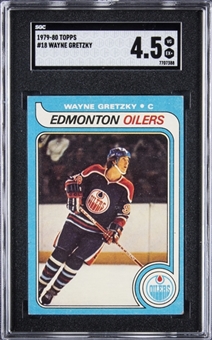 1979-80 Topps #18 Wayne Gretzky Rookie Card - SGC VG-EX+ 4.5